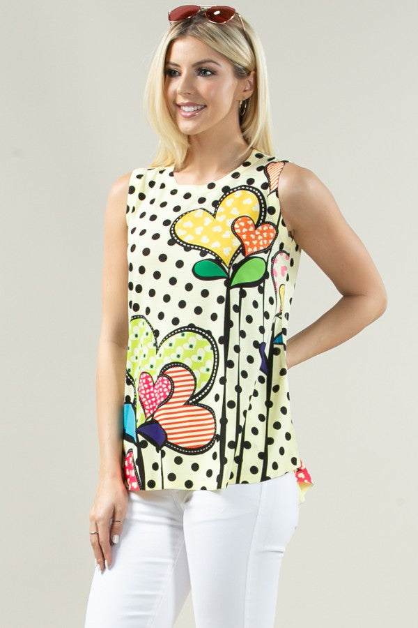 Dots & Heart Top