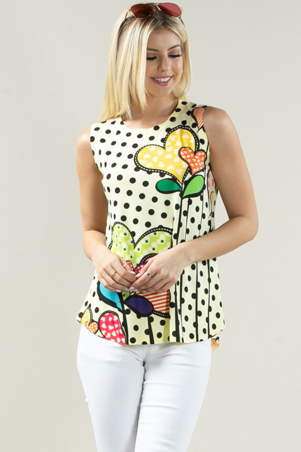 Dots & Heart Top