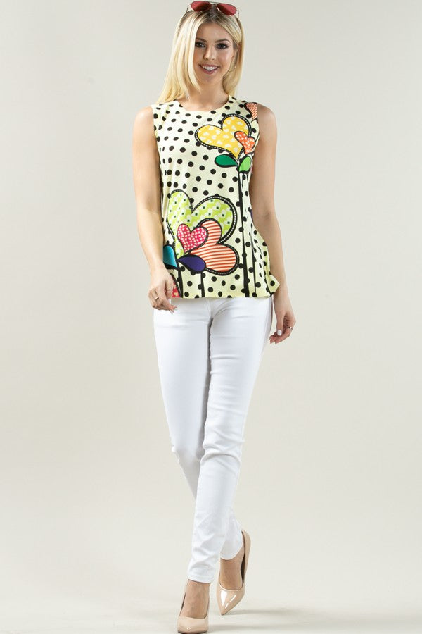 Dots & Heart Top