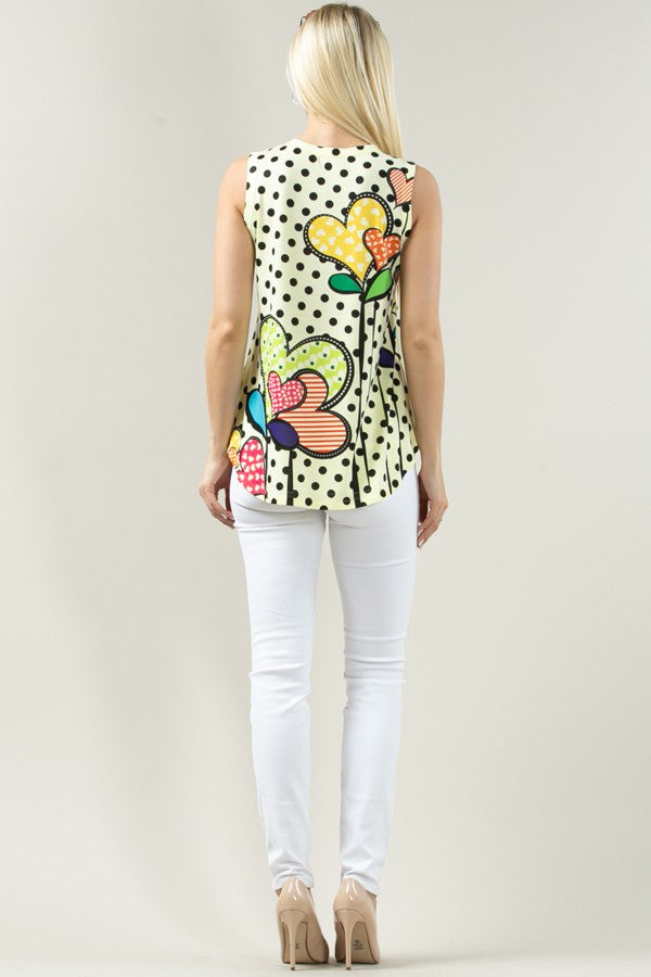 Dots & Heart Top